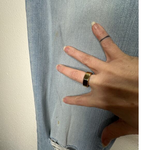 Frame Light Blue Wash Distressed Le High Skinny in Rush Jeans 28 - Picture 6 of 16